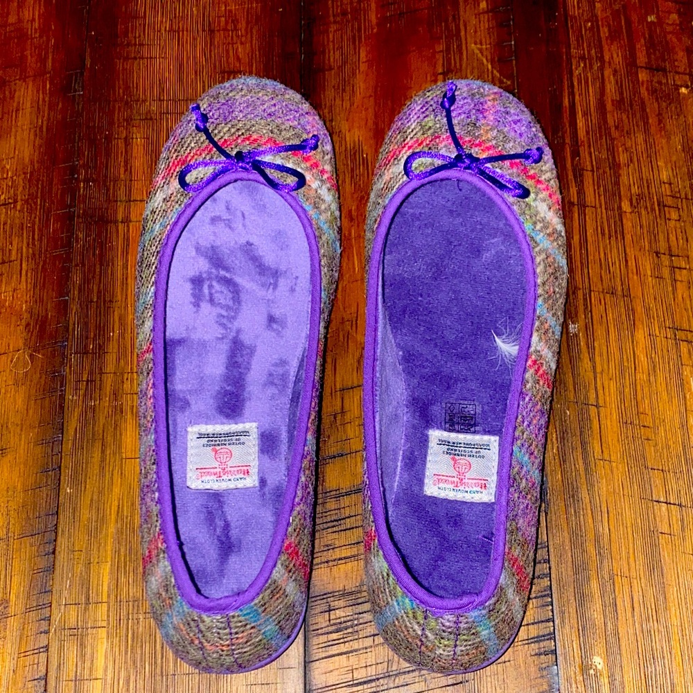 Purple Plaid Women's Flats